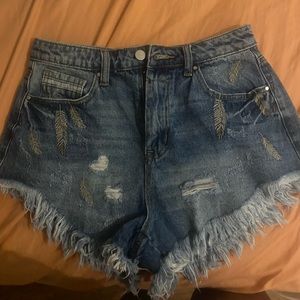 High Rise Jean Shorts